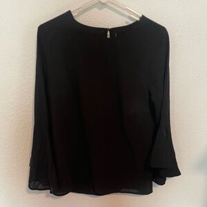 Pixley Black Bell Sleeve Blouse